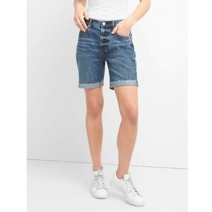 GAP Longline Denim Shorts Mid-Thigh Length